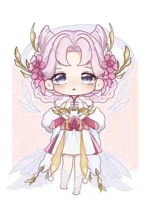 (同人/绘画)一张嫦娥拒霜思q版立绘来啦!