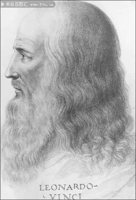 达芬奇自画像素描图片