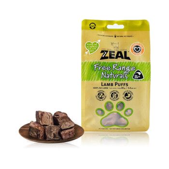 新西兰进口真致zeal狗零食风干羊肺粒85g成犬宠物零食肉干