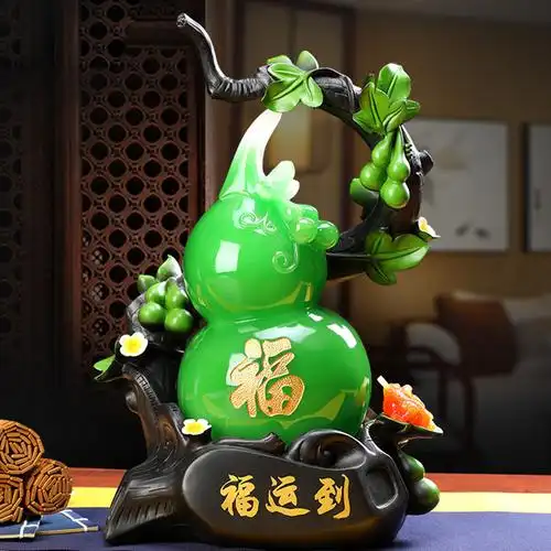 福运到玉葫芦摆件家居饰品摆设风水招财客厅酒柜装饰乔迁新居礼品