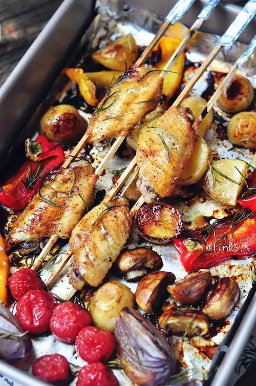 黑椒鸡翅烤蔬菜——长帝空气烤箱crwf42ne试用报告