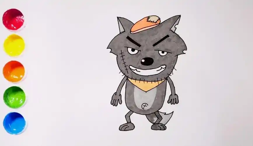 【彩虹简笔画】我名字就叫灰太狼,羊儿因为我变得更香!