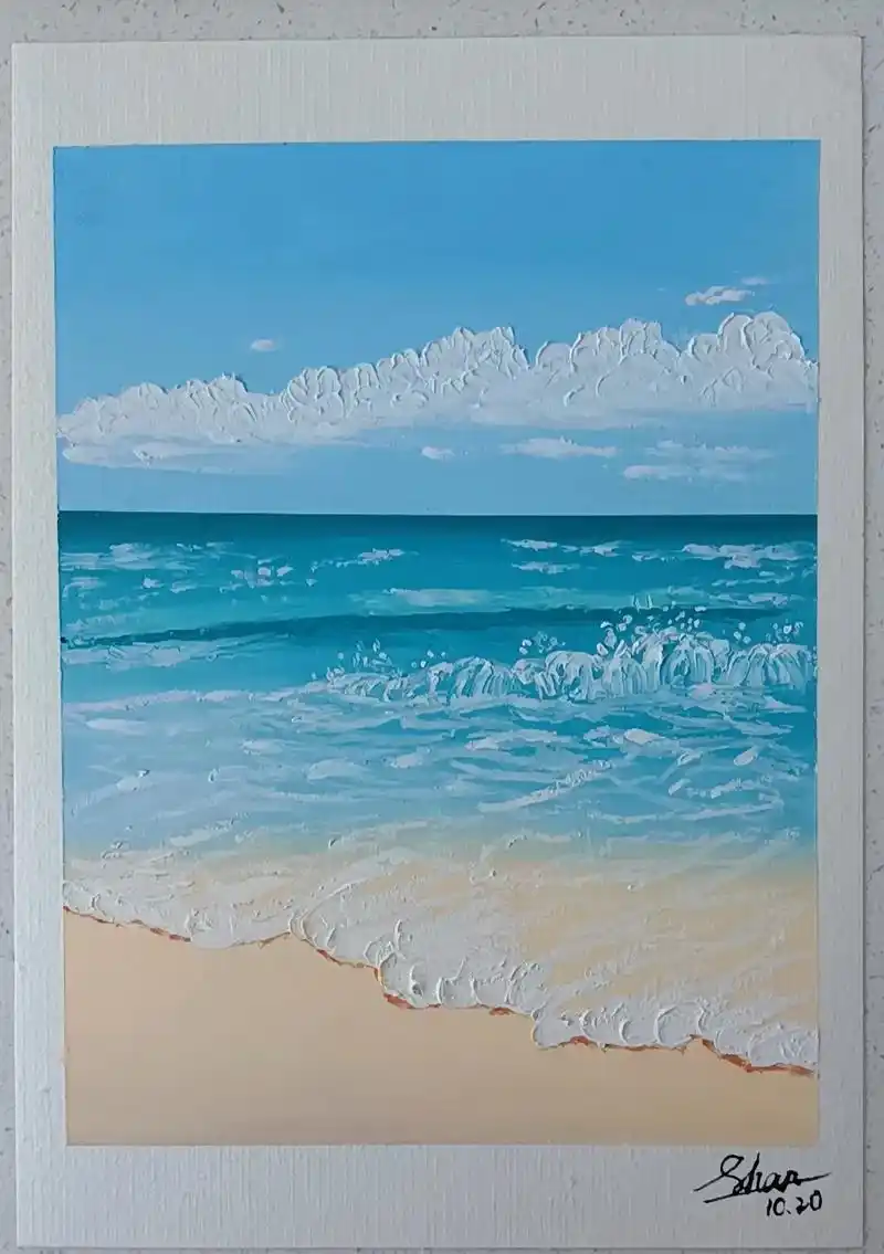 油画棒风景画临摹练习