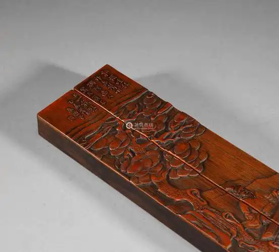 清代黄花梨木贴黄镇尺