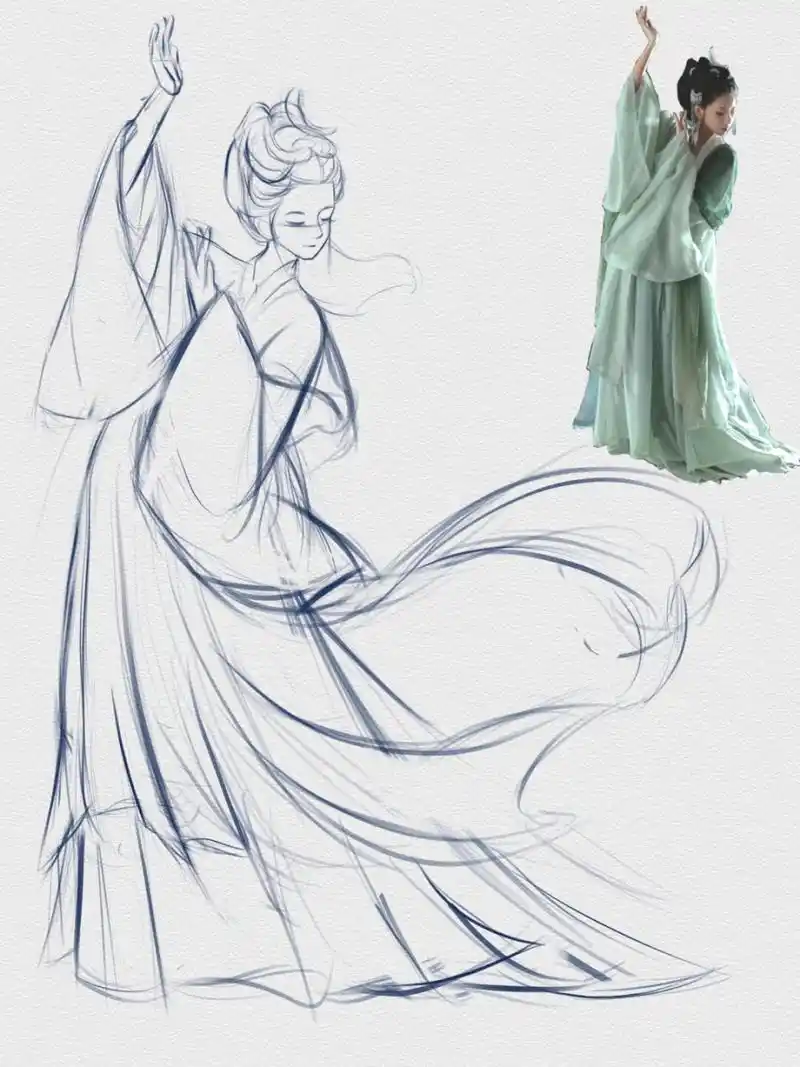 经过精心处理,古风人物全身图焕然一新.