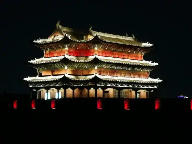 大同古城墙夜景