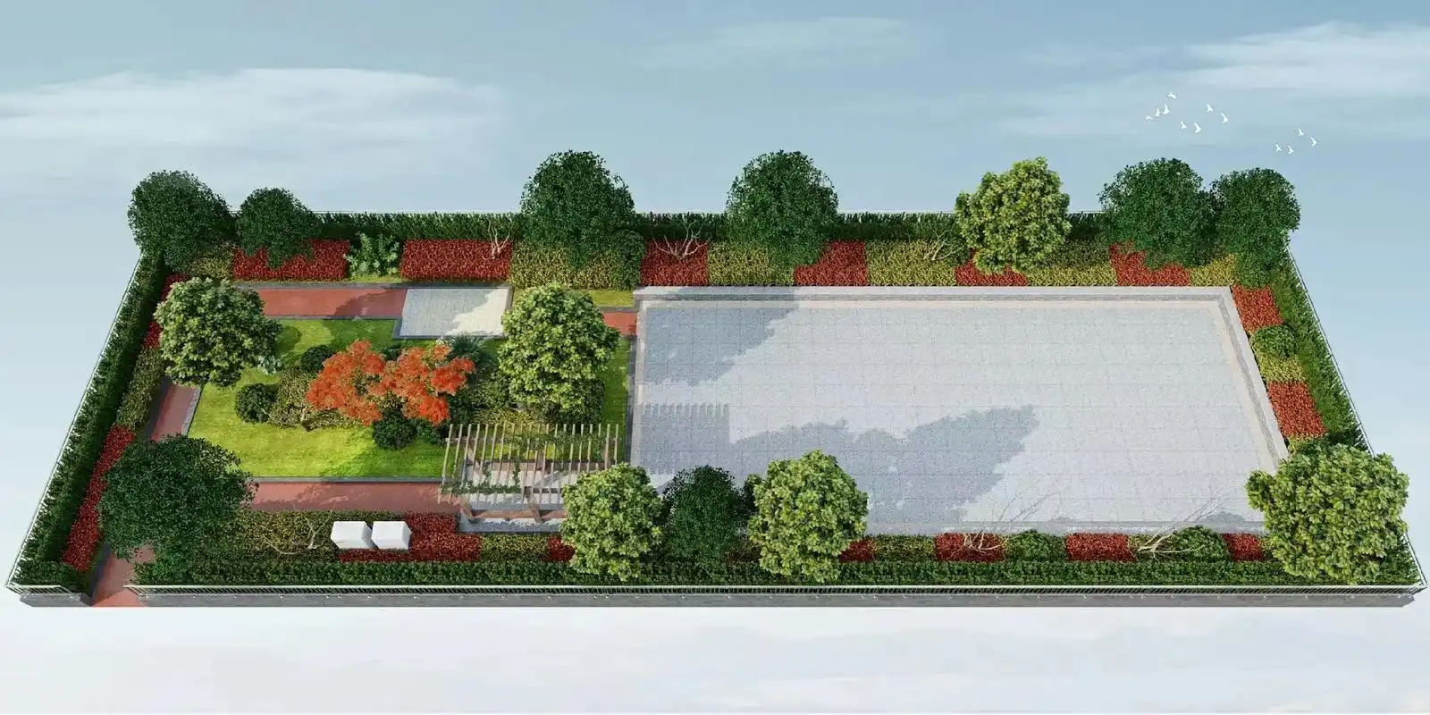 屋顶花园改造工程,效果图,施工图,工程招标清单编制,轻资产 - 抖音