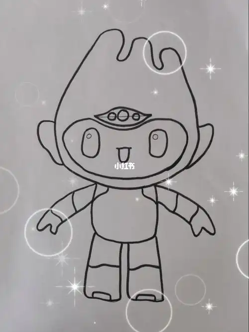 夏日滤镜  为了给小朋友们办活动,亚运吉祥物一个个的画出来,扫描