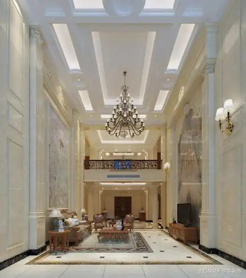欧式经典的大别墅豪宅客厅欧式豪华客厅设计图片赏析
