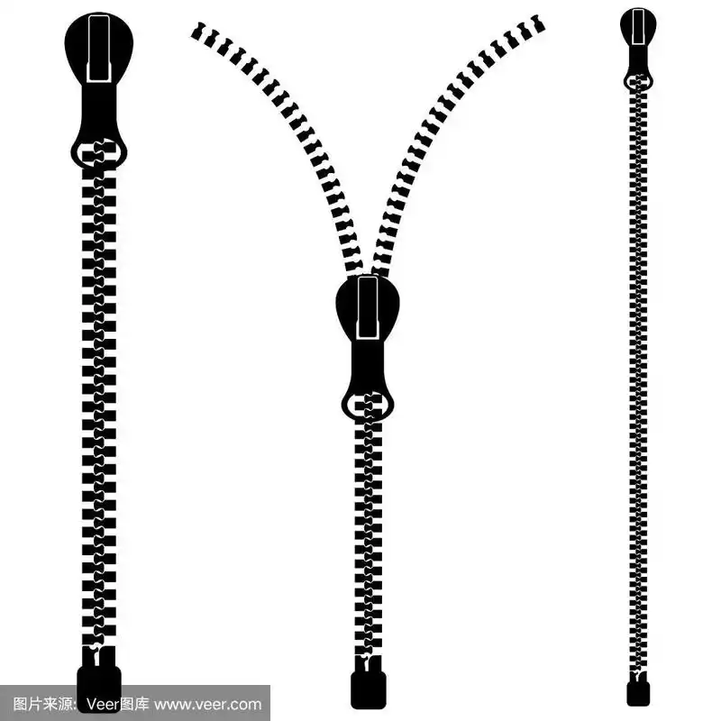 拉链矢量设计插图