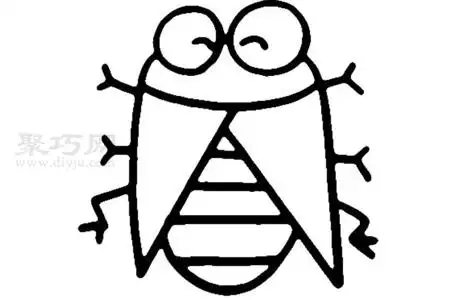 蝉画法一起来学蝉简笔画