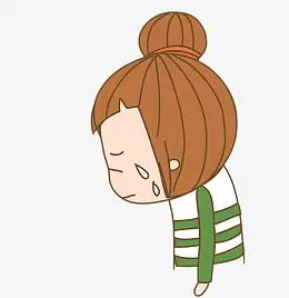 一个垂头丧气的小女孩