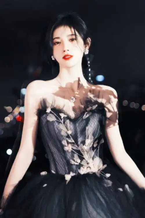 jjy#鞠婧祎花戎#鞠婧祎浅黑复古纱裙#鞠婧祎浅黑复古纱裙#@鞠婧祎