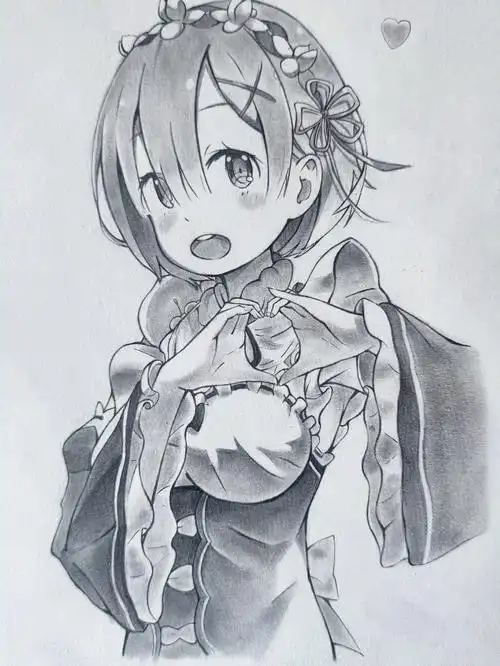 对不起,家人们,最近有点忙,没怎么更新,这两天画了个蕾姆#美术  #绘画