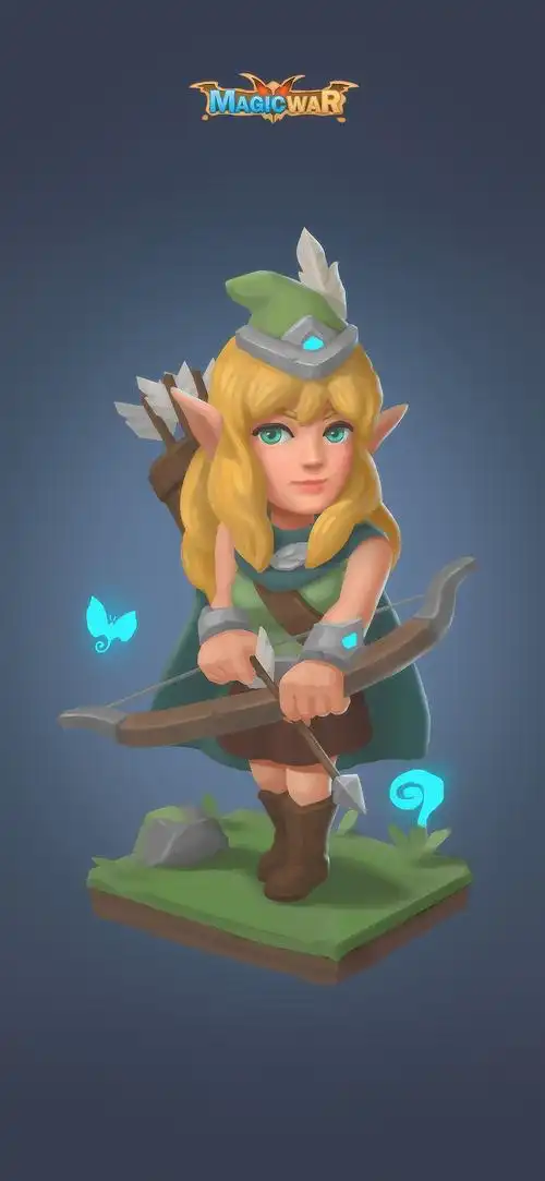 一组q版欧美卡通角色原画