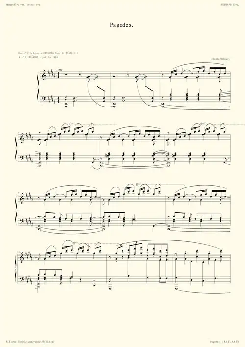 首发,德彪西 debussy|弹吧|钢琴谱|吉他谱|钢琴曲|乐谱|五线谱|高清