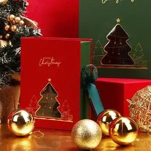 圣诞嘉年华 圣诞节装饰圣诞礼盒礼物盒平安夜苹果盒 家用橱窗摆件