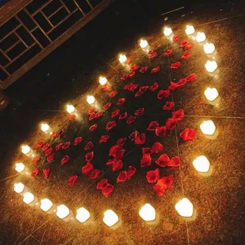 led灯心心形电子蜡烛浪漫求婚求爱表白神器蜡烛