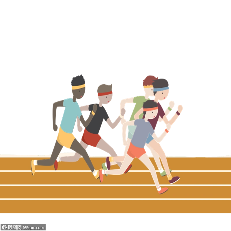 田径比赛卡通手绘图片