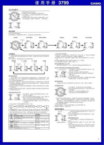卡西欧手表_说明书_3799