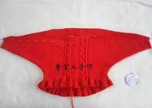 90110cm中童毛衣暖荷女童韩版蝙蝠袖宽松开衫新加了图解及详细过程