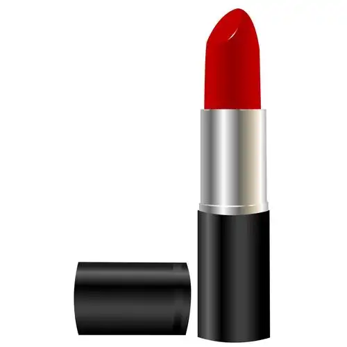 红色,口红,隔绝,上方,白色背景