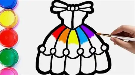 画艾莎公主的裙子怎么画