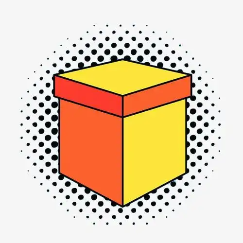 卡通黄色正方体盒子