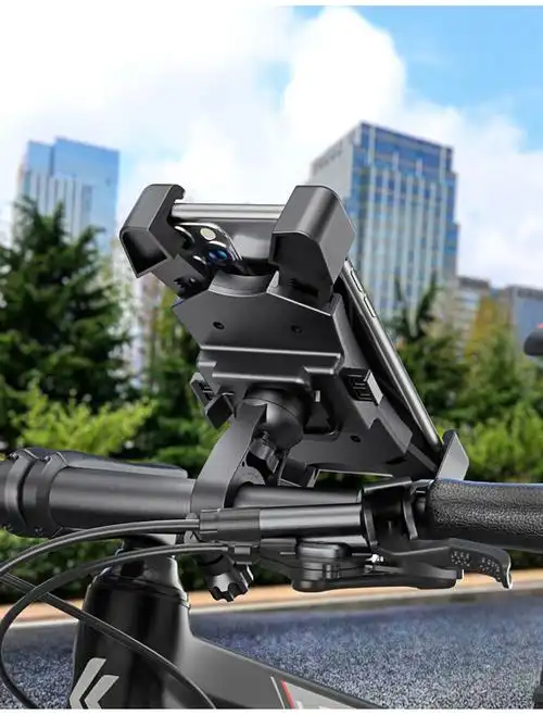 摩托车手机支架自行车电动车骑行车手机支架外卖专用导航车架防水自动