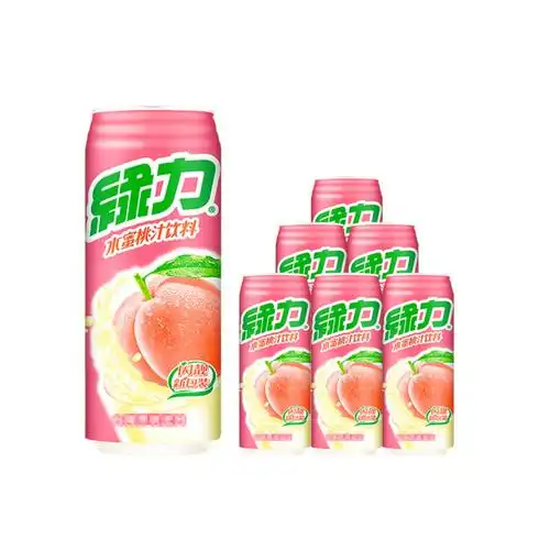 中国台湾进口绿力水蜜桃490ml6瓶野炊聚餐饮料果味