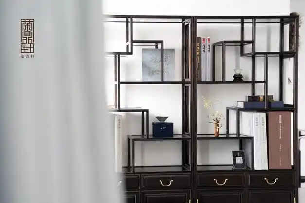 荣鼎轩:明式双门双抽博古架——古今皆宜,藏珍鉴雅|红木|家具|柜门|原
