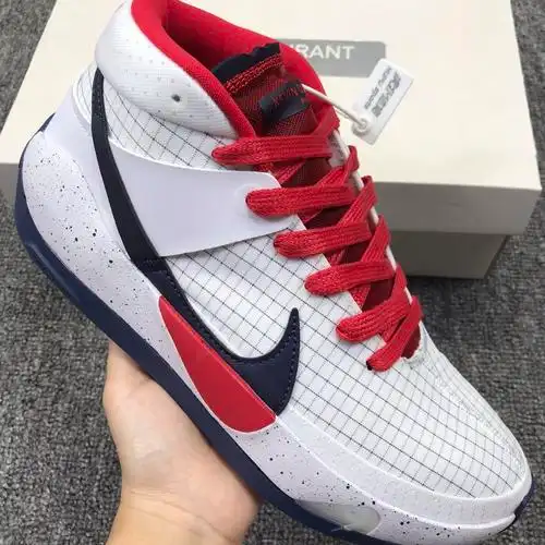 zoomkd3杜兰特3代白深蓝红双气垫百搭运动实战篮球鞋白深蓝红40