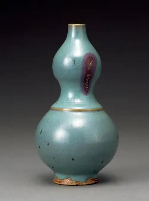 1532 宋-元 钧窑天青釉紫斑葫芦瓶