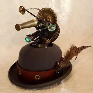 图片,金属,哥特,vintage,复古,机械,饰品,帽子,手工