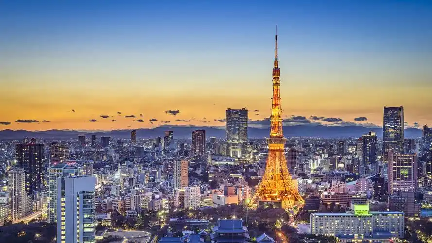 唯美日本东京塔风光桌面壁纸,分辨率:1920x1200