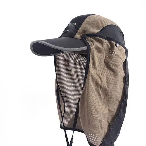 户外男女防晒帽夏天遮阳钓鱼帽防蚊防紫外线速干帽垂钓帽鬼子帽