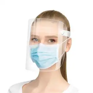 疫情防护面罩隔离透明高清护目面屏帽防尘防飞沫病毒成人脸罩护脸