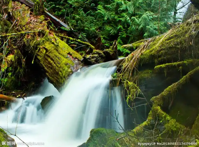 瀑布摄影图__山水风景_自然景观_摄影图库_昵图网nipic.com