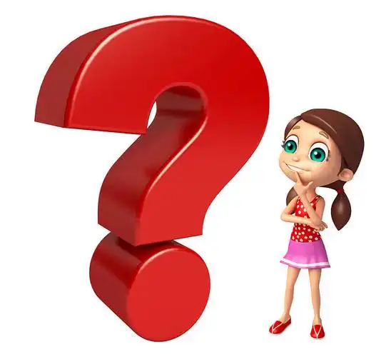女孩_问号_标识_图片素材