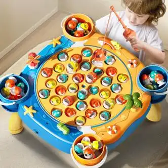 圆小米钓鱼玩具儿童1一2岁两周半男孩4男童电动三5磁性益智3到6宝宝