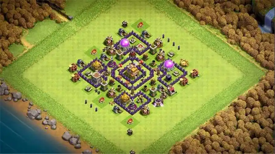 部落冲突阵型分享,7本七本最强防御分享链接,7本七本最强防御阵型链接