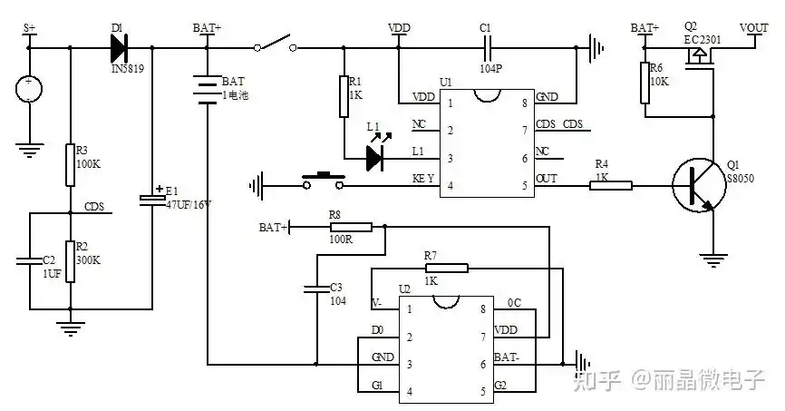 铜线灯串芯片led圣诞灯串ic太阳能充电光控功能太阳能灯串ic芯片方案