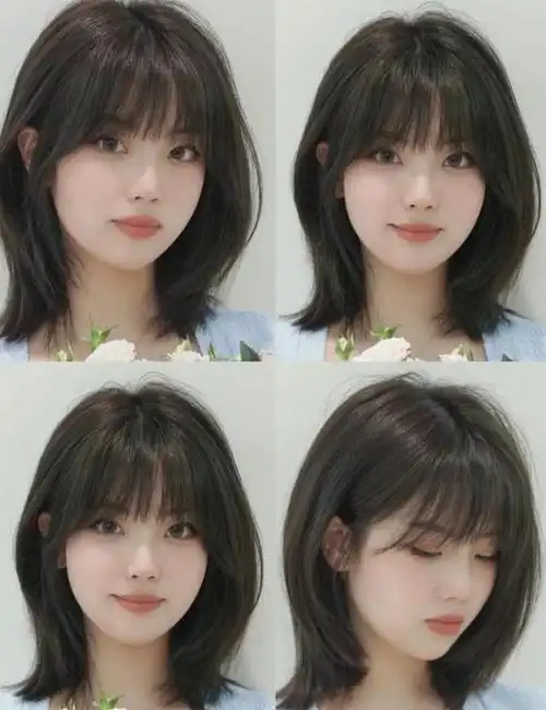 圆方脸一定不能错过的"锁骨发",显脸小又减龄!