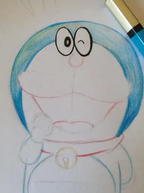 每天入坑童年回忆之哆啦a梦彩铅教程