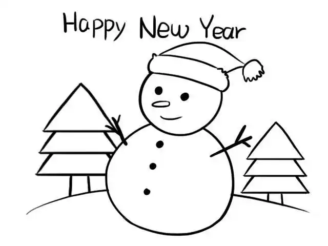 幼儿简笔画新年的贺卡幼儿简笔画贺卡