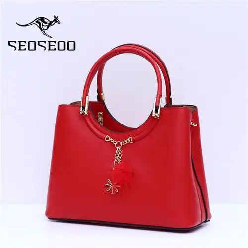seoseoo南奥袋鼠女包2022新款手提包高级链条装饰通用款女包
