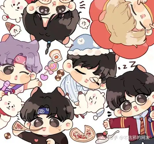 求助有没有防弹少年团的q版人物图片