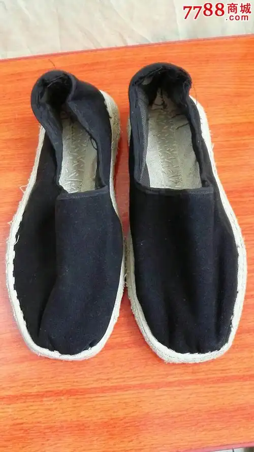 60年代手工纳底女布鞋