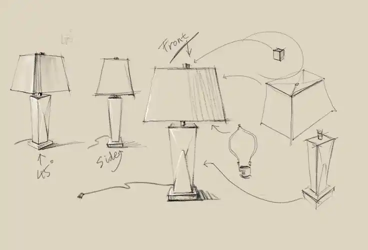 台灯手绘_设计师原创作品_设区网