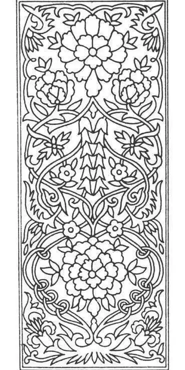 缠枝花图案简笔画